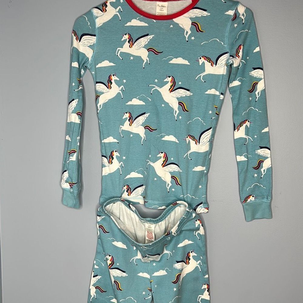 Mini Boden Pegasus Unicorn Pajama Set 11Y